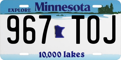 MN license plate 967TOJ