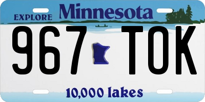 MN license plate 967TOK