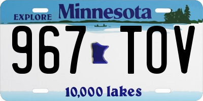 MN license plate 967TOV