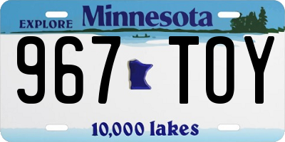 MN license plate 967TOY