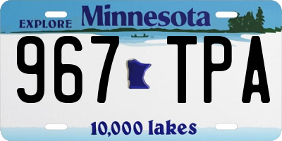 MN license plate 967TPA