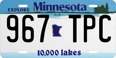 MN license plate 967TPC