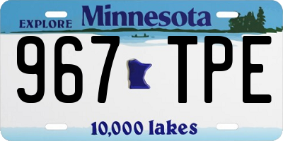 MN license plate 967TPE