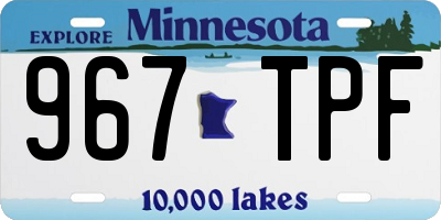 MN license plate 967TPF