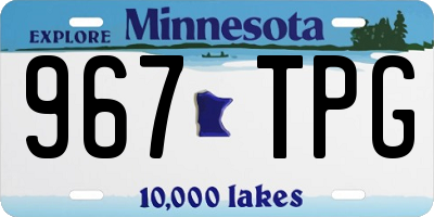 MN license plate 967TPG