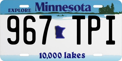 MN license plate 967TPI