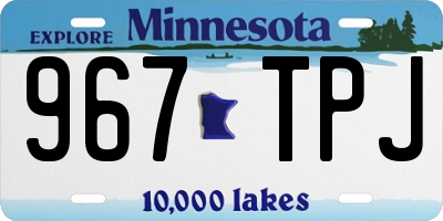 MN license plate 967TPJ