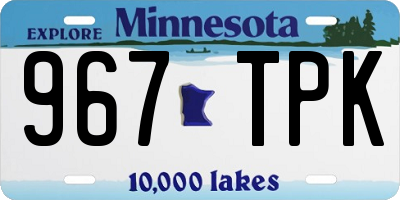MN license plate 967TPK