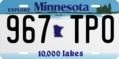 MN license plate 967TPO