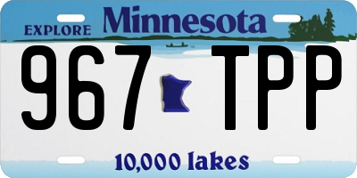 MN license plate 967TPP