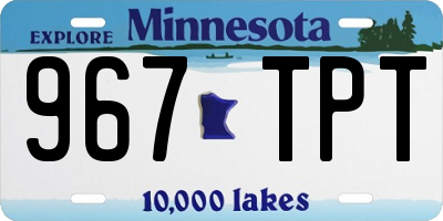 MN license plate 967TPT