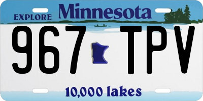 MN license plate 967TPV