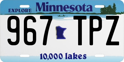 MN license plate 967TPZ