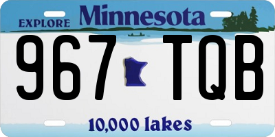 MN license plate 967TQB