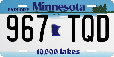 MN license plate 967TQD