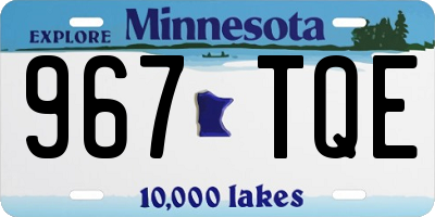 MN license plate 967TQE