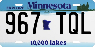 MN license plate 967TQL
