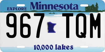 MN license plate 967TQM