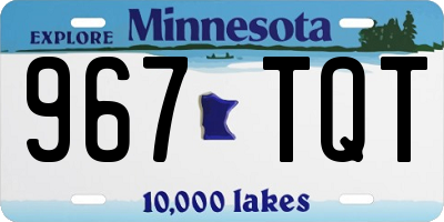 MN license plate 967TQT