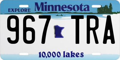 MN license plate 967TRA