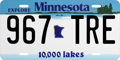 MN license plate 967TRE