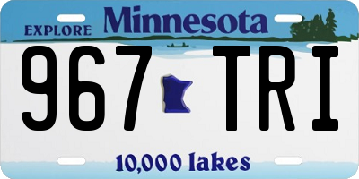 MN license plate 967TRI