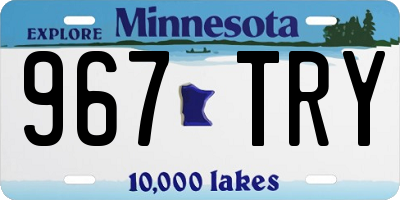 MN license plate 967TRY