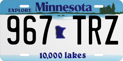 MN license plate 967TRZ