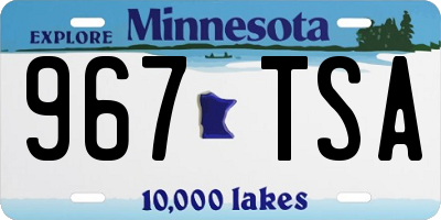 MN license plate 967TSA
