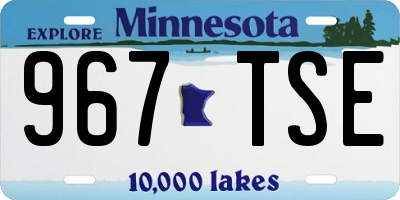 MN license plate 967TSE