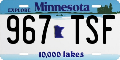 MN license plate 967TSF