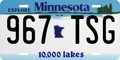MN license plate 967TSG