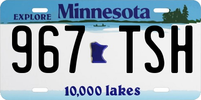 MN license plate 967TSH