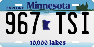 MN license plate 967TSI