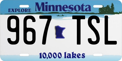 MN license plate 967TSL