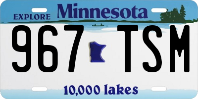 MN license plate 967TSM
