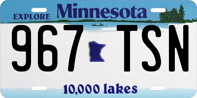 MN license plate 967TSN