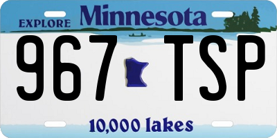 MN license plate 967TSP