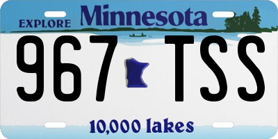 MN license plate 967TSS