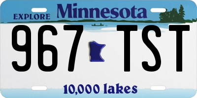 MN license plate 967TST