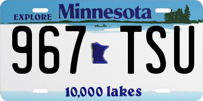 MN license plate 967TSU