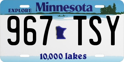 MN license plate 967TSY