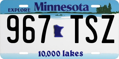 MN license plate 967TSZ
