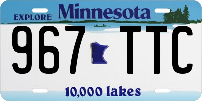 MN license plate 967TTC
