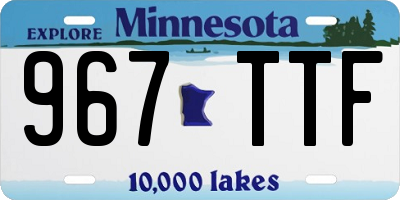 MN license plate 967TTF