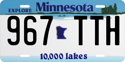 MN license plate 967TTH