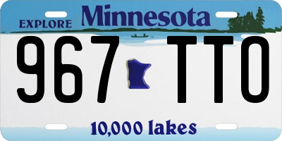 MN license plate 967TTO