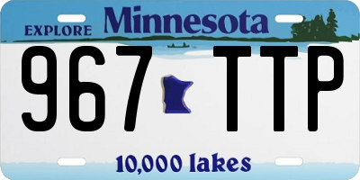 MN license plate 967TTP