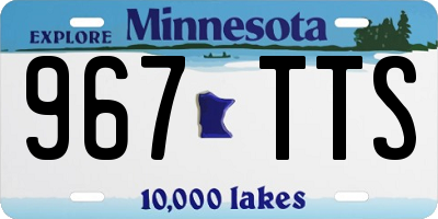 MN license plate 967TTS