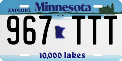 MN license plate 967TTT